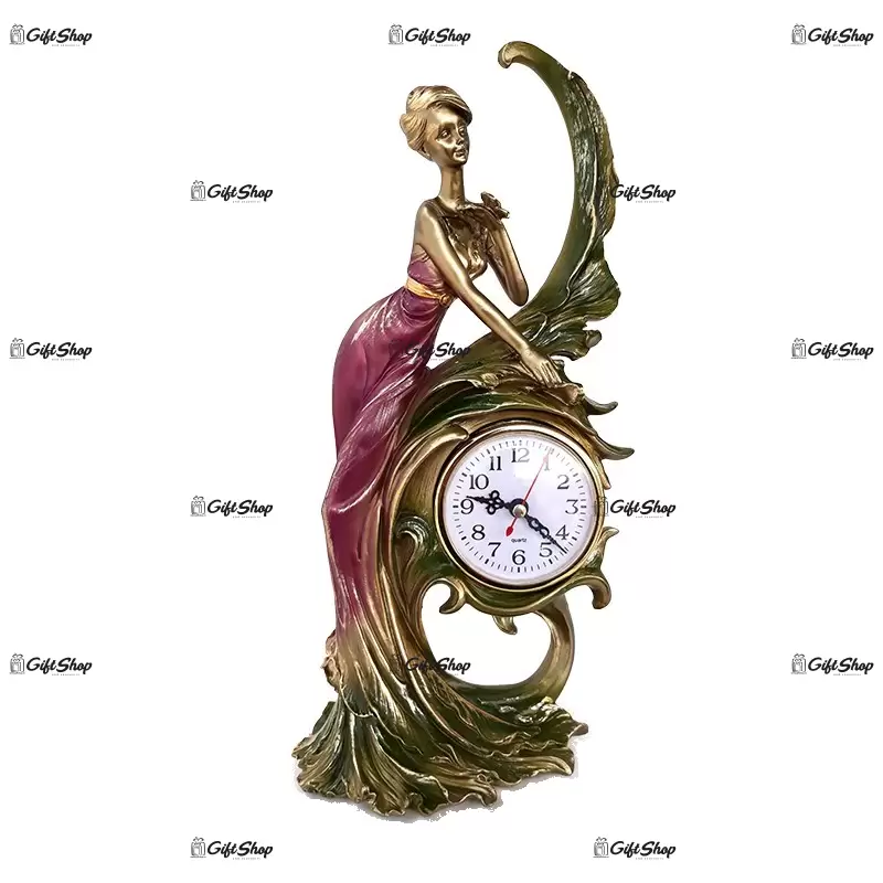 Fata cu ceas, statueta din rasina, model 1033g